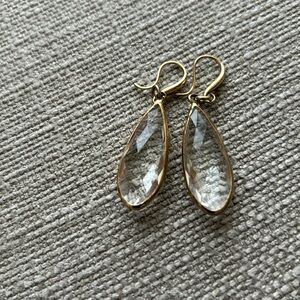 Crystal teardrop earrings.